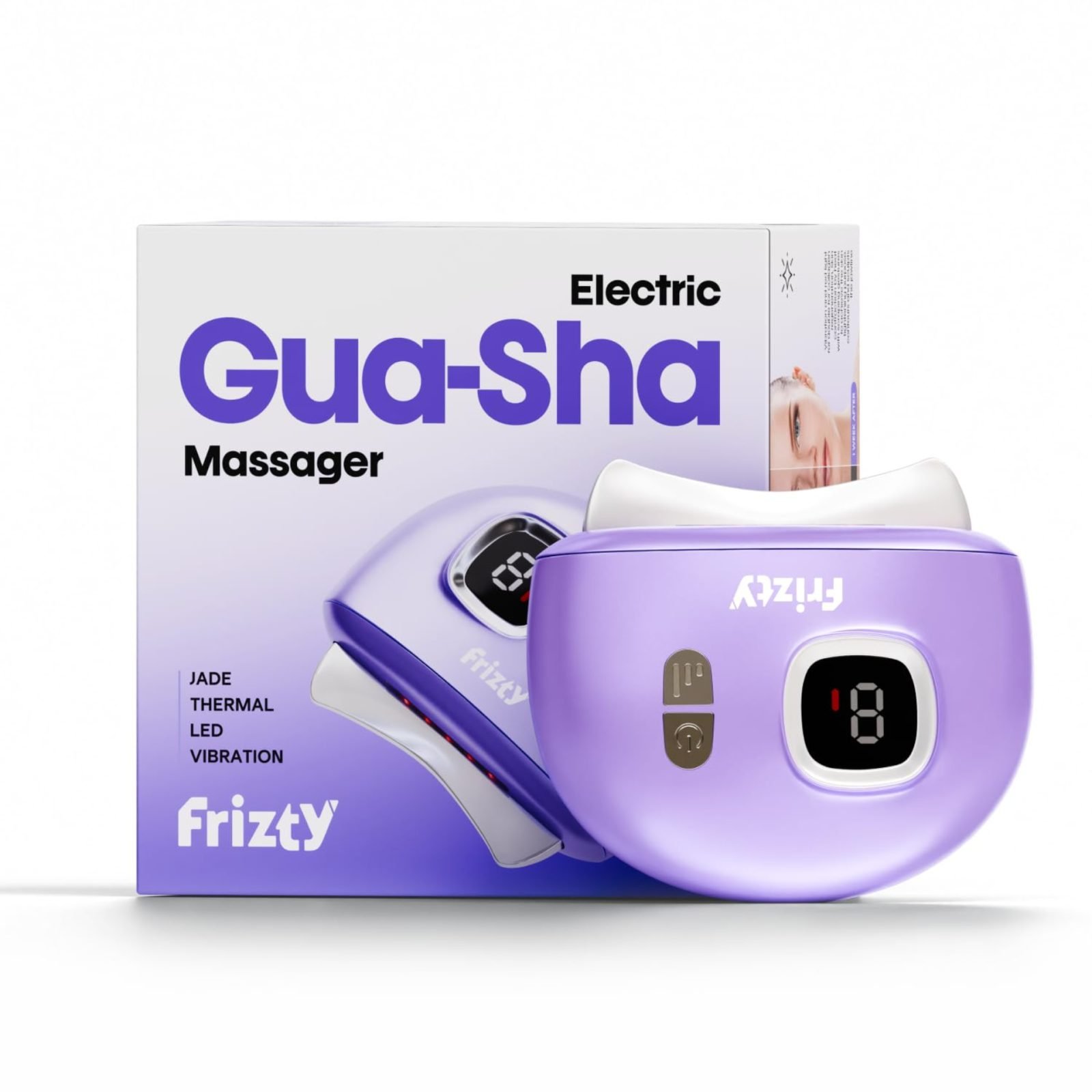 Frizty Electric Gua Sha for Face with Red Light Therapy, Sonic Pulsation and Heat Therapy, 9 Modes